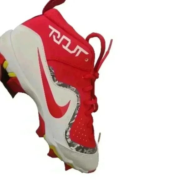 Nike Youth Red And White Trout Fastflex Baseball Cleats 5.5Y - Picture 12 of 14